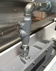 Filled conduit encasing electrical wiring