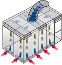 Negative pressure room cleanroom air flow